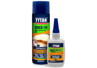 Клей Titan Professional двухкомпонент. цианфкрилатный  для МДФ прозрачный 200мл/50г.