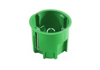 Коробка подрозетник КУ1205 с/у в г/к зеленый м/л 68х60 IP20 Hegel
