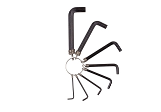 Набор ключей имбусовых, 2-10мм. 8шт. на кольце /90501/ BIBER