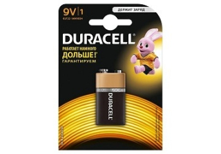 Батарейка DURACELL 6LR61 крона 9V алкалиновая бл./1шт.