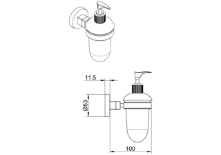 Дозатор жидкого мыла стеклянный NESSY AZ-73112