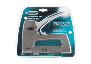 Степлер мебельный регулируемый алюм. корпус, тип скобы 140,300, 6-14 мм. GROSS /41007/