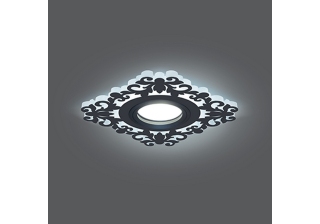 Светильник св/д Gauss Backlight узор квадрат GU5.3 черный 3W, 4000К BL129/СМ00000603