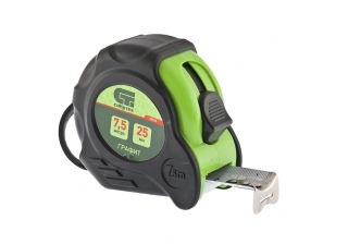 Рулетка Графит 7,5м х 25мм обрезиненный корпус, амортизатор /32533/ СИБРТЕХ