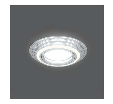 Светильник св/д Gauss Backlight круглай хром GU5.3 3W, 3000К BL138/СМ00000606 фото 1