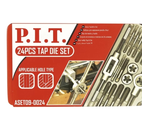 Набор для нарезания резьбы P.I.T. 24шт(ASET09-0024) фото 1