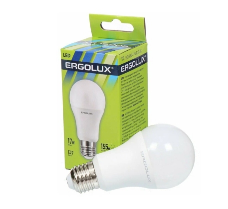 Лампа светодиодная «Ergolux» LED А60  17W, 155Вт (Е27) 4500К (10/10/100шт)/13180/882054 фото 1