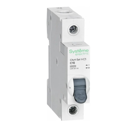 Автомат Schneider Electric City9 1Р 16А 4.5кА С C9F34116 фото 1