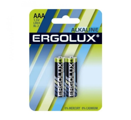 Батарейка «Ergolux» Alkaline LR03 BL-2   (2*ААА-блистер  240 комп.)/11743/871010 фото 1