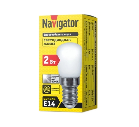 Лампа св/д Navigater для холодильника 2Вт Т26 Е14 4000К 110Лм матовая фото 1