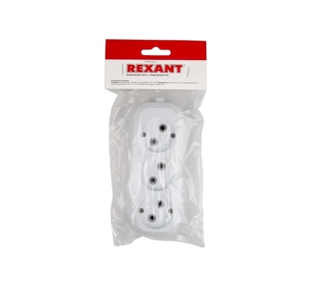 Колодка 3гн без З/К белая 6А 220В Rexant 11-8703 фото 1