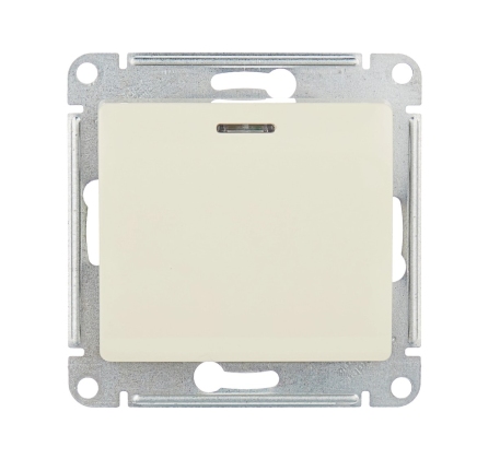 Выключатель 1кл с подсв с/у крем механизм Glossa Schneider Electric GSL000213 фото 1