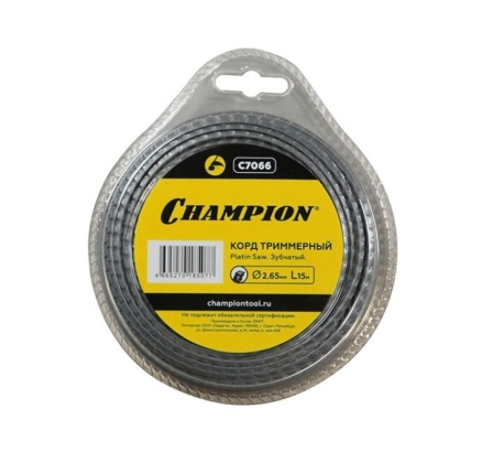 Корд трим.CHAMPION Platin Saw 2.65мм*15м (зубчатый) C7066 фото 1