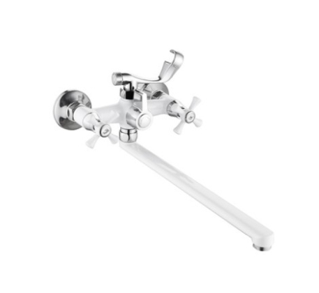 Cмеситель в ванну MIXXUS OMEGA 140 d-35, WHITE /CR0369/ фото 1