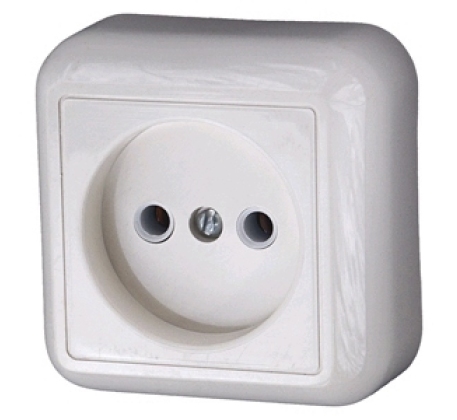 Розетка IN HOME Bolleto 1гн без З/К о/у белая IP20 /7022-W/ фото 1