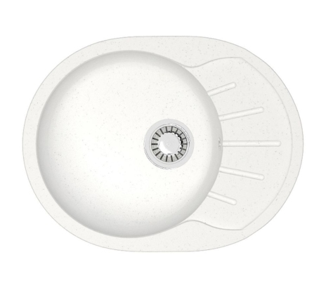 Мойка из искусственного камня AZARIO Light (575х440х215) Белая (сифон + герметик) CS00079917 фото 1