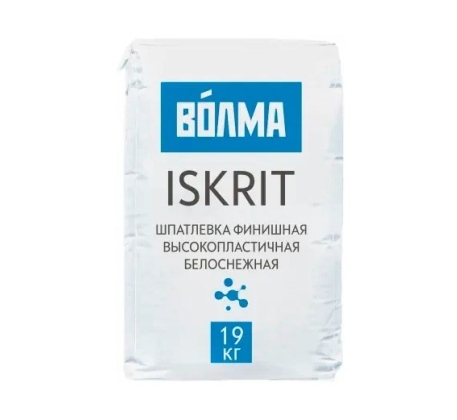 Шпаклевка полимерная финишная ВОЛМА-ISKRIT белоснежная 19кг (60) фото 1