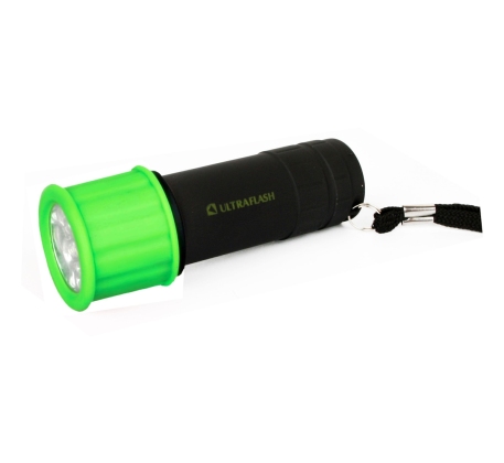 Фонарь электр. светодиод.Ultraflash LED15001-С аккум.черно-зел. пласт.корпус (1/6/96шт) 10481/863480 фото 1