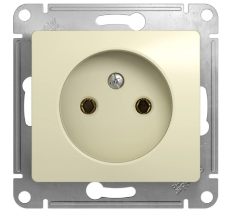 Розетка 1гн без З/К с/у крем механизм 16А Glossa Schneider Electric GSL000241 фото 1