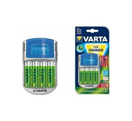 Зарядное устройство VARTA LCD Charger+4xAA 2600мАч . фото 1