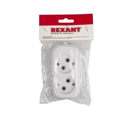 Колодка 2гн без З/К белая 6А Rexant  11-8701 фото 1