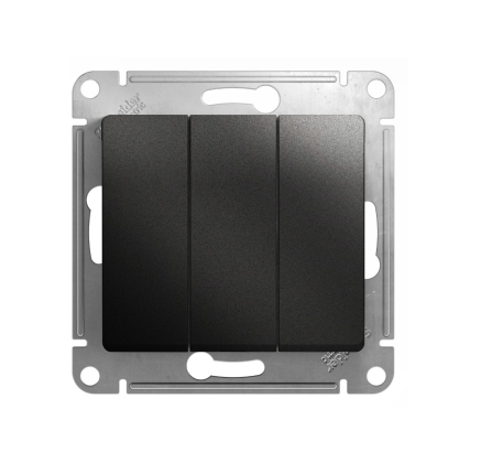 Выключатель 3кл с/у антрацит механизм Glossa Schneider Electric GSL000731 фото 1