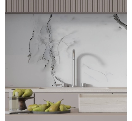 Панель PVC Stella Marble Белая Ночь 2800*1200*1,2мм фото 1