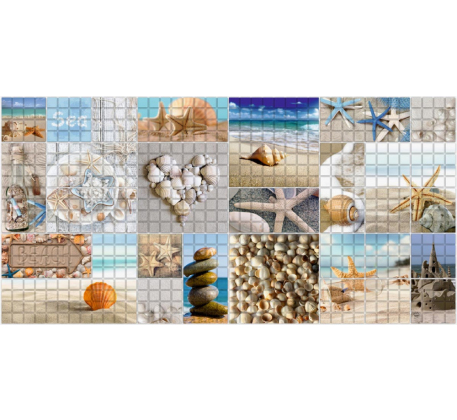 Панель ПВХ Мозаика Морской берег 957х480х0.3мм (0,4593м2) фото 1