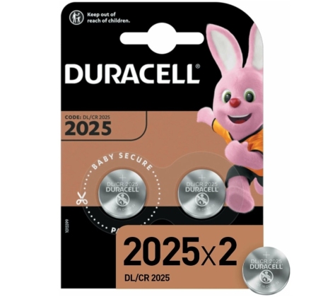 Батарейка DURACELL CR2025 литиевые бл./2шт. фото 1