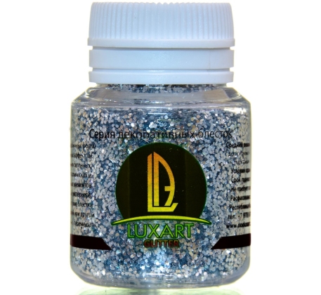 Блестки декоративные Luxart Glitter Серебро крупное 0.012кг фото 1