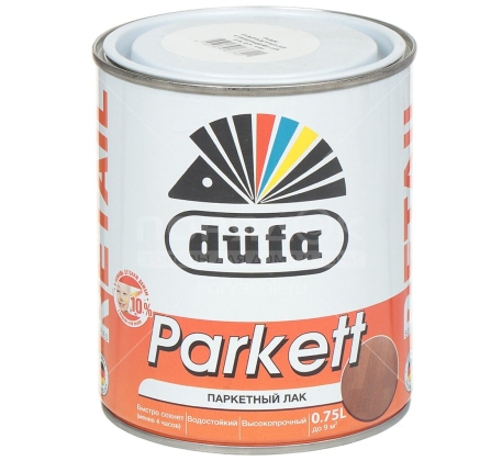 Лак паркетный Dufa PARKETT глянцевый 2,0 л. фото 1