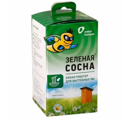 Биоактиватор Зеленая сосна 300г. (12 доз) для туалетов без водяного слива 23938 фото 1