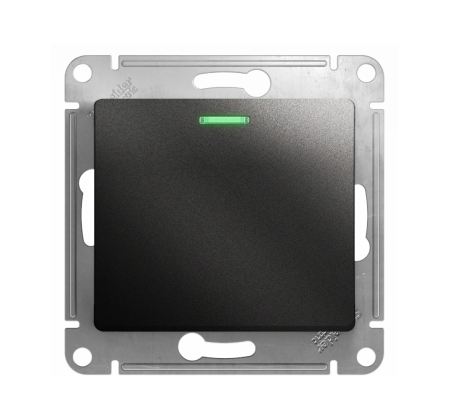 Выключатель 1кл с подсв с/у антрацит механизм Glossa Schneider Electric GSL000713 фото 1