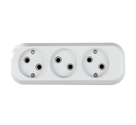 Колодка 3гн без З/К белая У-3-GRAND 5030 IN HOME фото 1