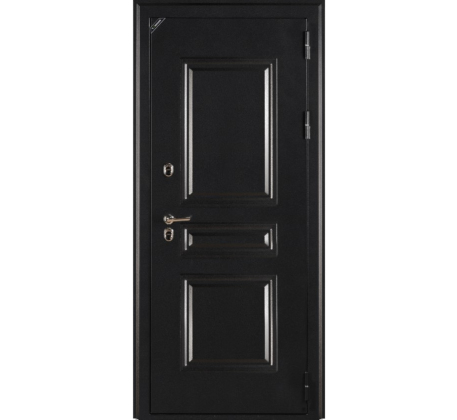 Дверь металлическая Поларис Букле черный/Белый матовый 960х2050 левая (Терморазрыв) фото 1