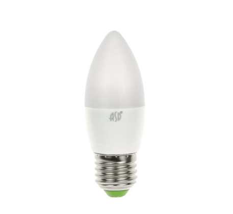 Лампа светодиод 5Вт свеча E27 4000К 450Лм матовая Standard ASD фото 1