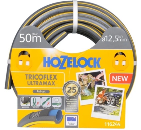 Шланг для полива Hozelock TRICOFLEX Ultramax 1/2 50м 116244 фото 1