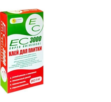 Клей для плитки ЕС 3000 для вн./нар. работ,керамогранита нат.камня 25кг  (под./54меш) фото 1