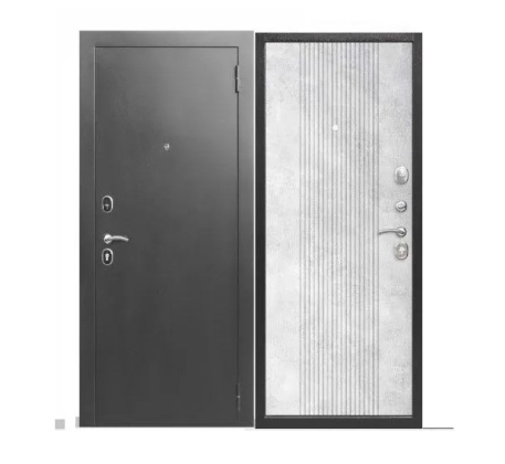 Дверь металлическая Нова Серебро Бетон снежный 860х2050 левая фото 1