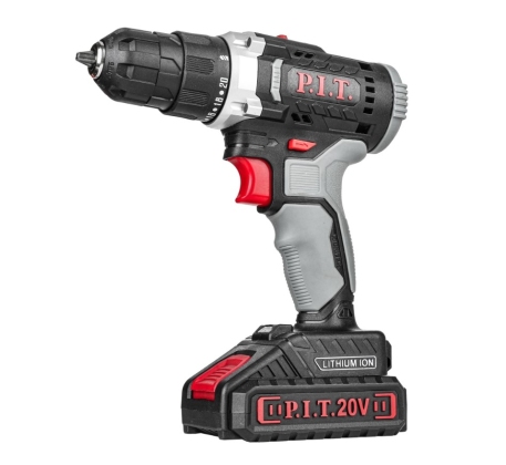 Дрель акк. P.I.T. PSR 18-D5 (20В, 2х1.5АчLi-lon, 30Нm, 2 ск. 0-350/1350, набор бит, кейс) фото 1