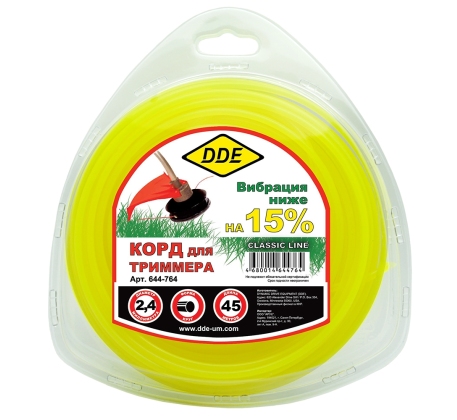 Леска DDE Classic line круг 2.4мм*45м 644-764 фото 1
