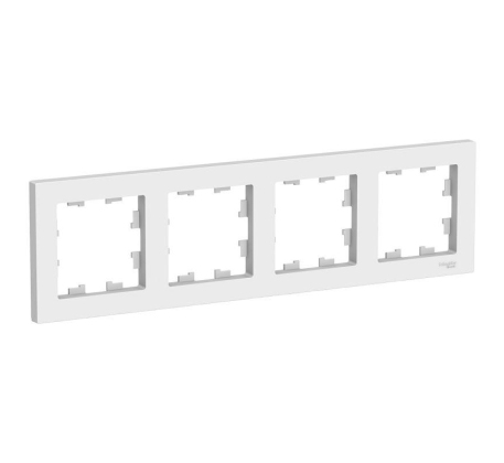Рамка 4-м.  ATLAS DESIGN универс. бел. SchE ATN000104 фото 1