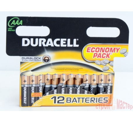 Батарейка DURACELL LR03 (ААА) алкалиновая BASIC бл./16шт. фото 1