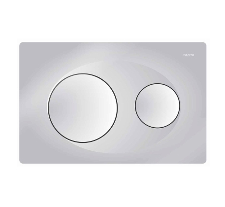 Панель смыва AZARIO хром матовая (круглая) AZ-8200-0010 фото 1