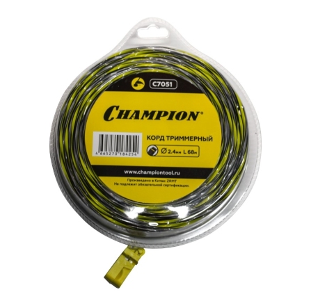 Корд трим.CHAMPION Tornado 2.4мм* 68м (витой квадрат), CHAMPION C7051 фото 1