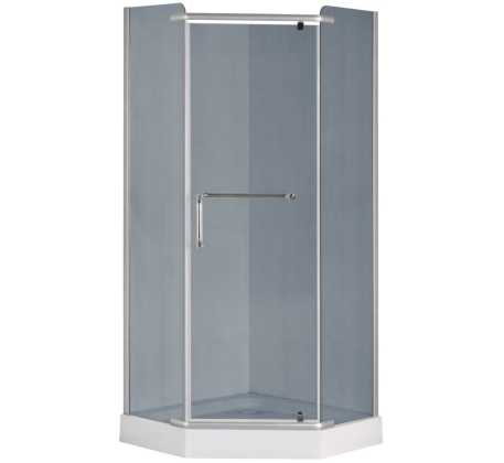 Душевое ограждение CS-816S B 100*100*200, GRAY низ. поддоном 13 см., 6 mm прозр. серое стекло фото 1