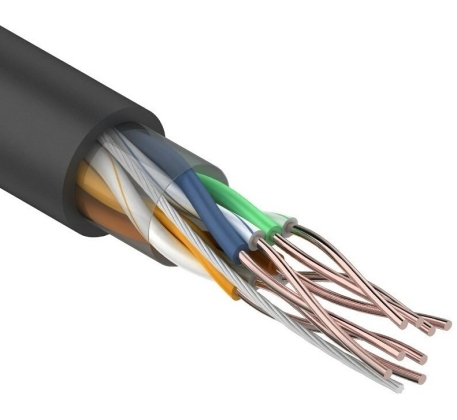 Кабель UTP 4PR 24AWG САТ5e информационный (0,5мм медь) (305м/бухта) REXANT 01-0043 фото 1
