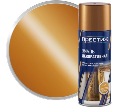 Эмаль аэрозольная с эффектом Gold metallic (золотой металик) 425мл Престиж фото 1