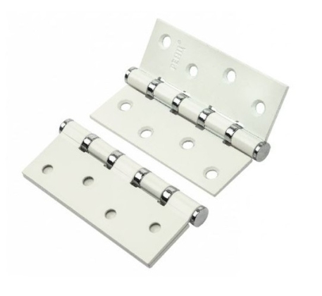 Петля стальн. RENZ 100*75*2,5, 4 подш, б/колп., белый  арт: IN100-4BB FH W 23-00000223 фото 1