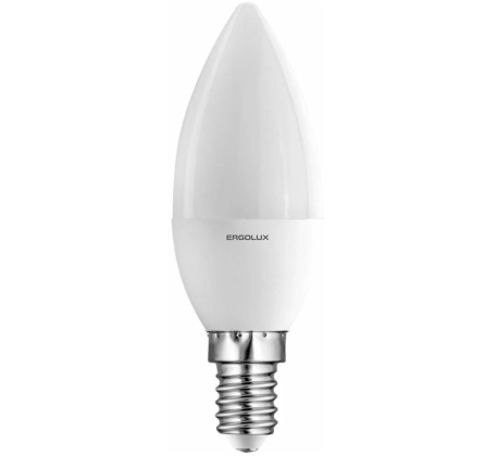 Лампа светодиодная «Ergolux» LED С35  7W, 60Вт (Е14) 3000К «свеча» (1/10/100шт)/12134/874417 фото 1